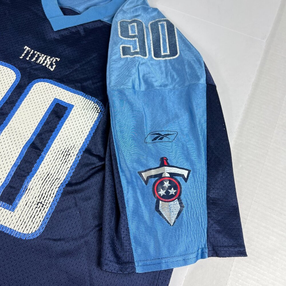 Y2K Reebok Tennessee Titans Jevon Kearse Football Jersey Extra Extra Large Blue - Picture 5 of 15